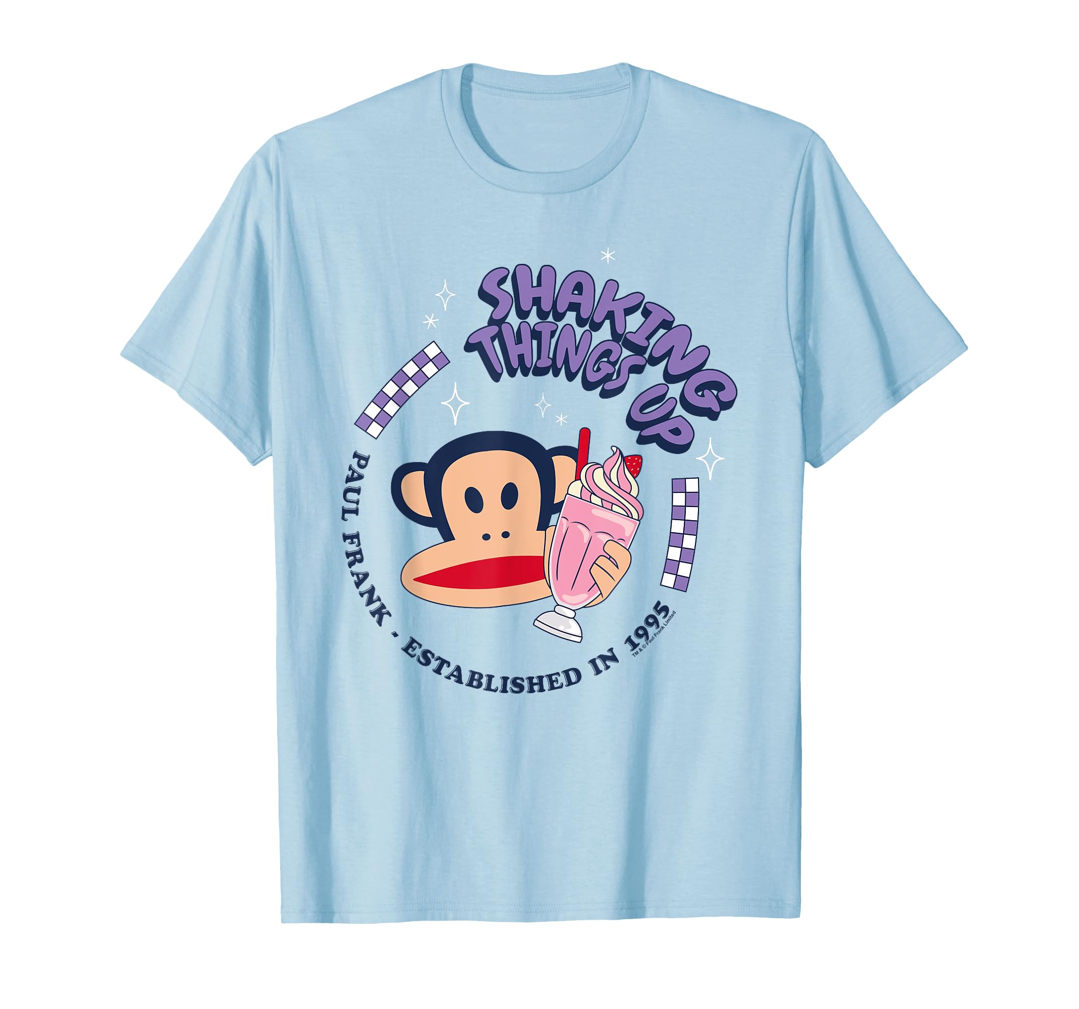 

Paul Frank Julius Monkey Shaking Things Up Milkshake Diner T-Shirt синий