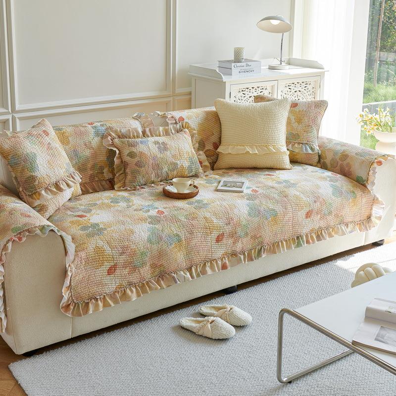 

Korean Pastoral Pure Cotton Non-Slip Balcony Bay Window Cushion Seat Cushion Tatami Mat Machine Wash Four Seasons Cotton Padded Cotton 70*70cm