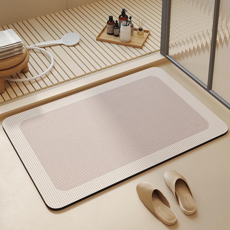 Mata chłonna wodę z ziemi okrzemkowej w stylu francuskim Mata podłogowa do łazienki Mata pod stopy do toalety Mata pod drzwi Wejście Szybkoschnący Antypoślizgowy Dywan