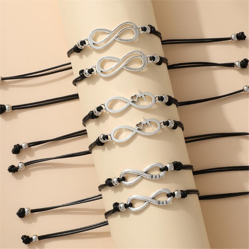 1 Pair Handmade Friendship Bracelets Rope Bracelets Set Adjustable Cotton Anklets Unisex Bracelet for Any Occasion