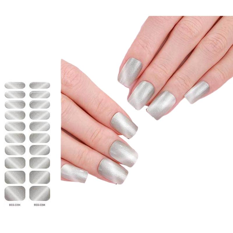 Semi Cured Gels Nails Stickers Nails Polish Strips Korean Style Gels Nails Strips Nails Art Decortions for Party