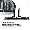 Wheel Leveling Aligner Heavy Duty Car Wheel Alignment Tool Plates Adjustable Automotive Toe Plates Wheel Balancing Tool Black