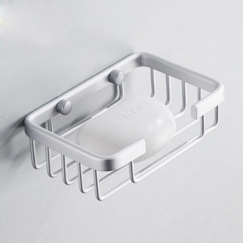 High Quality Soap Rack Wall Mounted Soap Holder Stainless Steel Soap Sponge Dish Bathroom Accessories Soap Dishes Self Adhesive