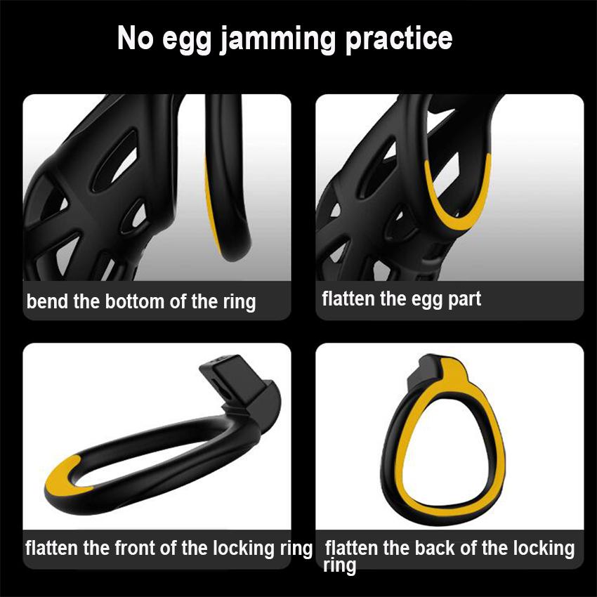 Resin Male Chastity Device Cobra Cock Cage With 3 Penis Ring Sleeve Lock Penis Cage Bondage Belt Fetish Sex Toy For Men Adult