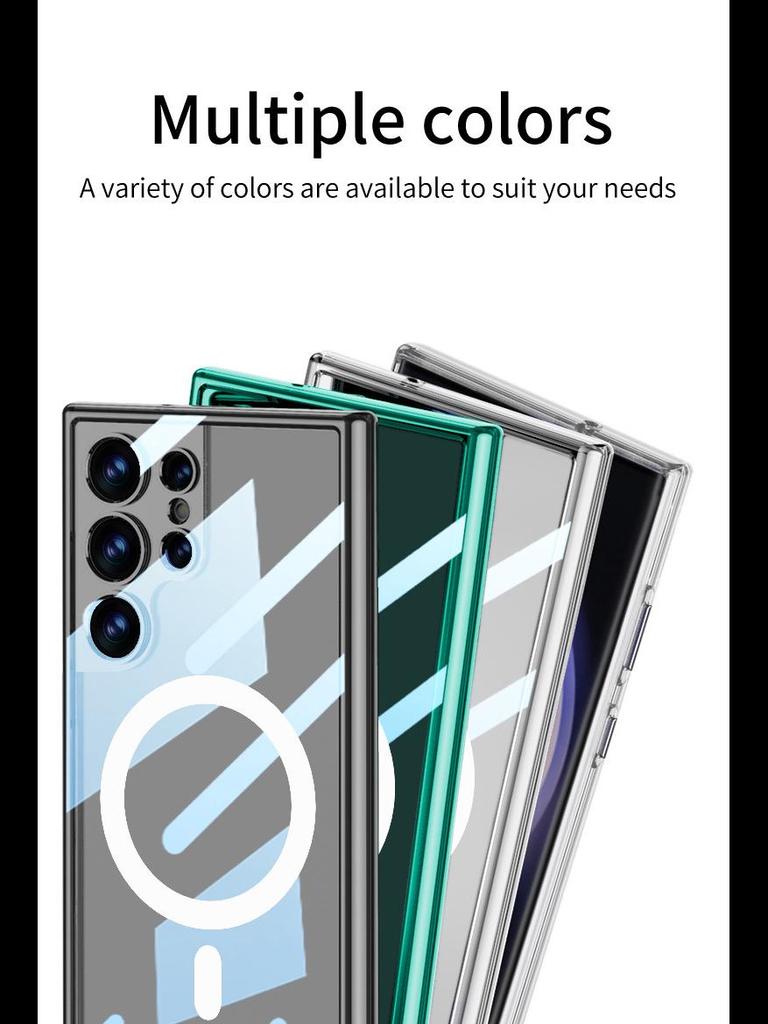 "Ultra-Thin MagSafe Magnetic Protective Case for Samsung S24 Ultra & S24 Plus - Anti-Fall Cover"