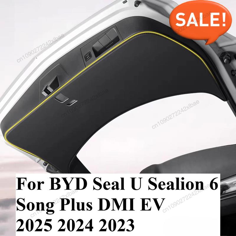 Car Rear Trunk Tailgate Anti-kick Protective Mat Leather For BYD Seal U Sealion 6 Song Plus Sealion 6 DMI EV 2026 2025 2024