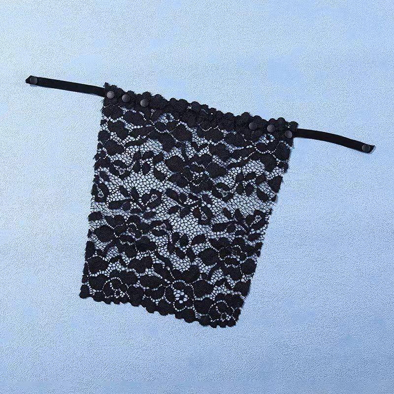 Women's Seamless Strapless Lace-Trim Base Layer with Chest Pad