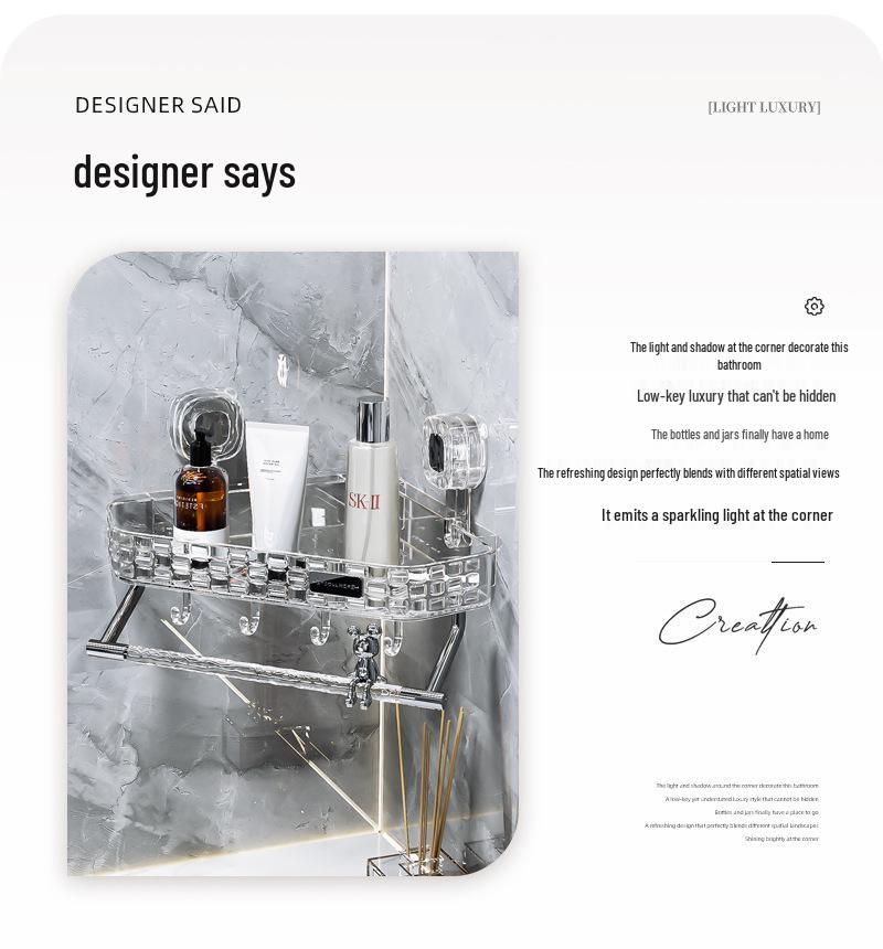 Dusch- und Badezimmer-Aufbewahrungsregal mit Saugnäpfen ohne Bohren