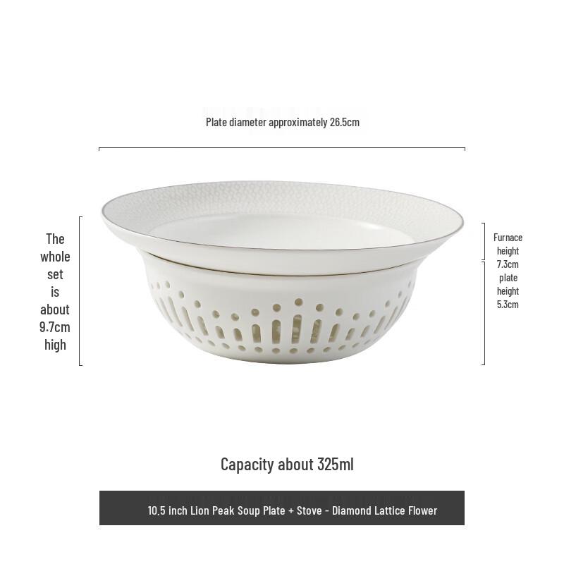 Nordic Ceramic Warming Soup Plate Set