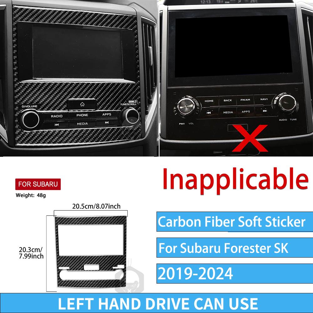 Real Carbon Fiber Car Accessories Gear Air Vent Set Trim Cover Soft Sticker For Subaru Forester SK      2024