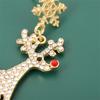 Christmas Rhinestone Snowflake & Reindeer Stud Earrings - Luxury Holiday Accessories