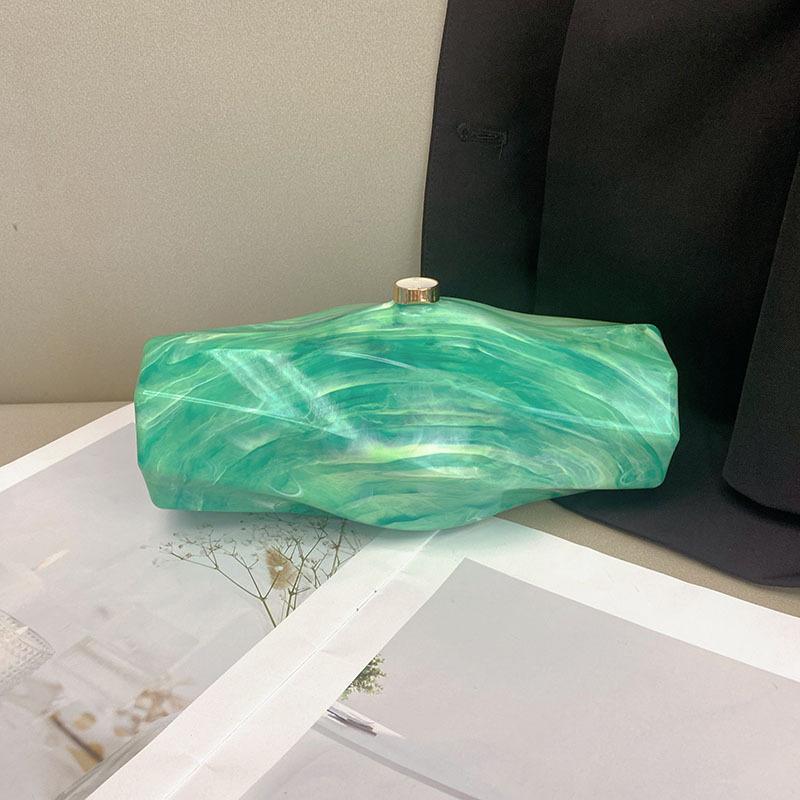NicheDesignUniqueHigh-End Feel Acrylic Box Bag CasualVersatile Stone Pattern Handheld Crossbody Bag From China Mainland