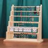 Solid Wood Earring Rack Household Jewelry Storage Hanging Ear Clip Display Earring Card Paper Prop Organizer