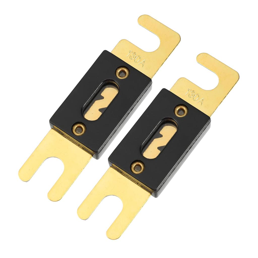 Hihaha Mini ANL Fuse 130A / Car Audio CD Fuse / Durable Plastic and Metal / Set of 2 Gold/Black