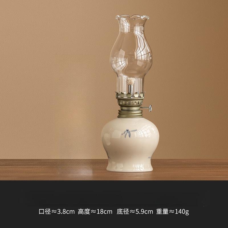 Hand painted floral retro ceramic lamp ornament