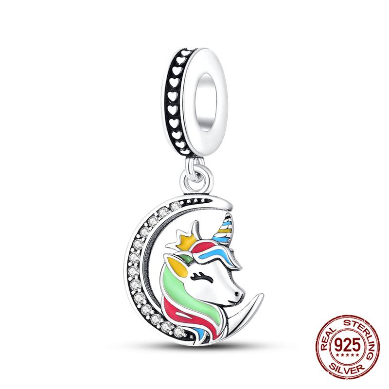 Fit Charms Fororiginal Bracelets And 3Mm Bracelets Cat Pendant Under The Mooncopper Jewelry Making For Women Gift