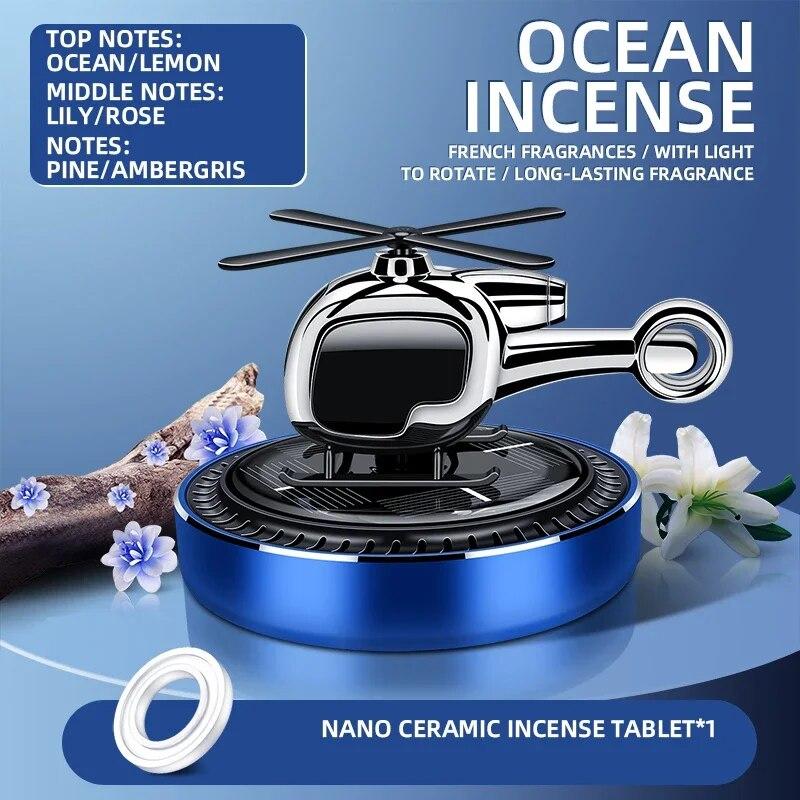 1PCS Car Air Freshener Helicopter Perfume Solar Fresh Vent Air Aromatherapy Interior Cars Auto Accessories