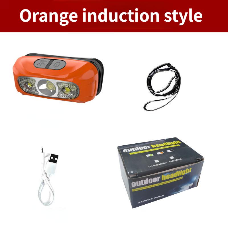 Mini USB Rechargeable Sensor Headlamp Fishing Camping Flashlight LED Torch Headlight Front Lantern Night Running Small Headlight