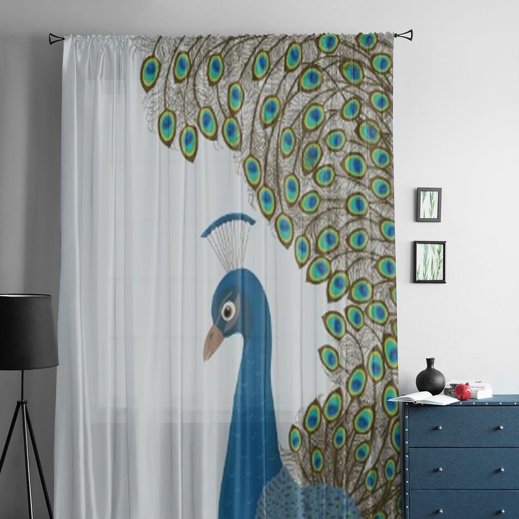 Zasłony okienne z tiulu pawiego do salonu i sypialni, nowoczesne zasłony z organzy szyfonowej, dekoracyjne zasłony