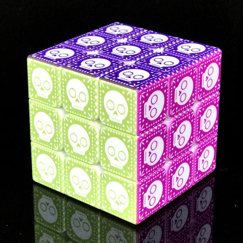 3X3X3 Skull&Bones Magic Cube Professional Speed Puzzle Children'S Fidget Gift Kids Educational Toy