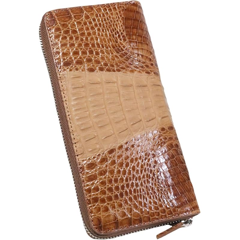 

[FashionBerry] brown crocodile long wallet men s ladies genuine crocodile long wallet genuine leather Genuine leather leather crocodile crocodile