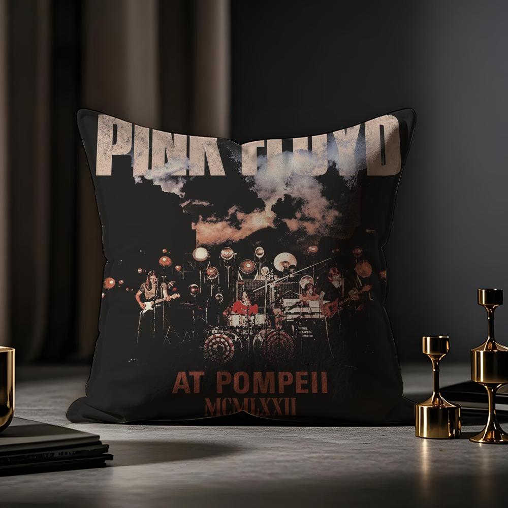 Pink Floyd Cushion Cover Anti-dustmite Pillowcase Invisible Zipper Silky Short Plush Sofa Cushion Cover