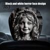 Funny Prank Car Accessories 2Pcs Ghost Face Headrest Covers, Halloween Horror Seat Decorations, Holiday Atmosphere Decor Universal Fit