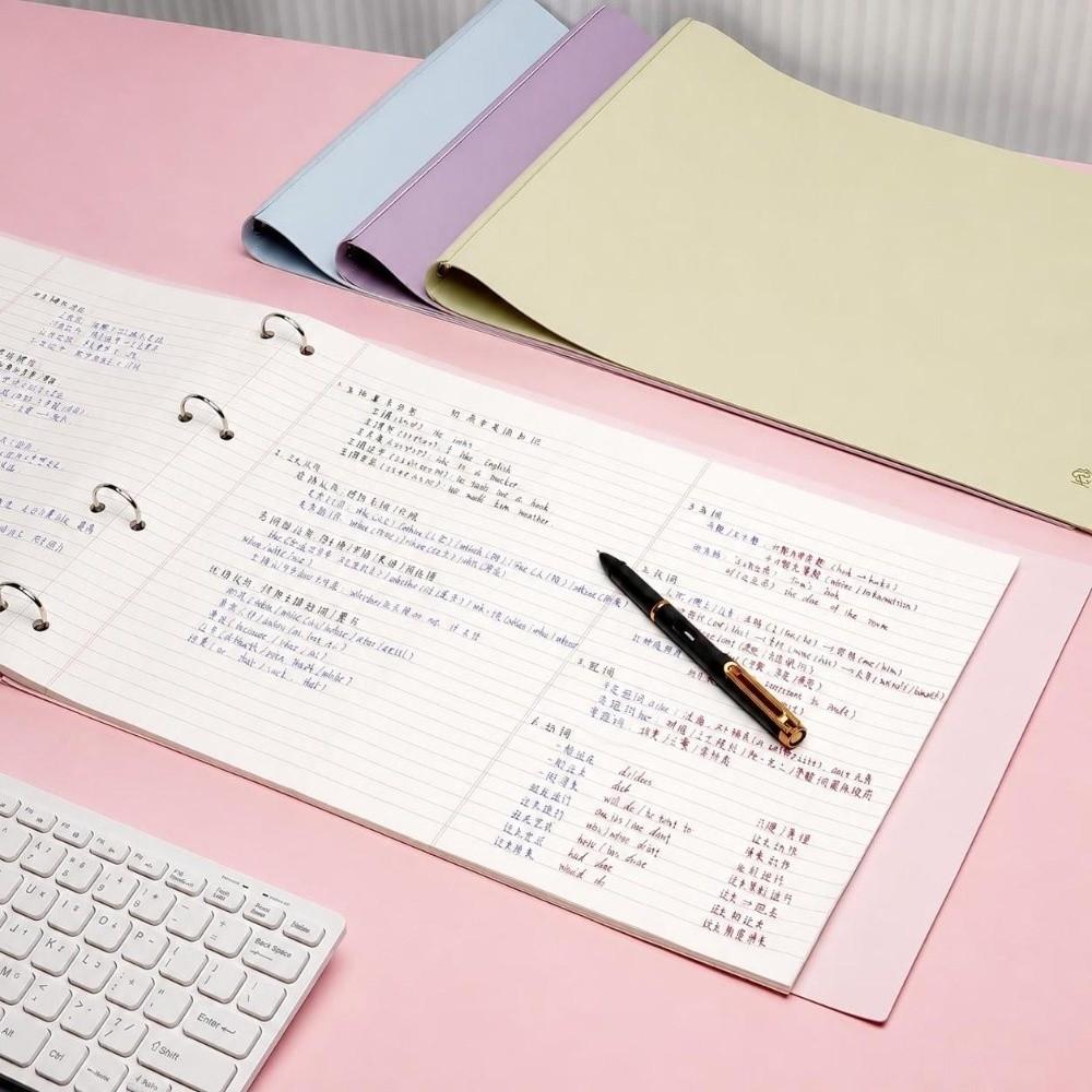 4-Hole Binder A3 Loose Leaf Notebook Soft PU Leather Loose Leaf Journal Students