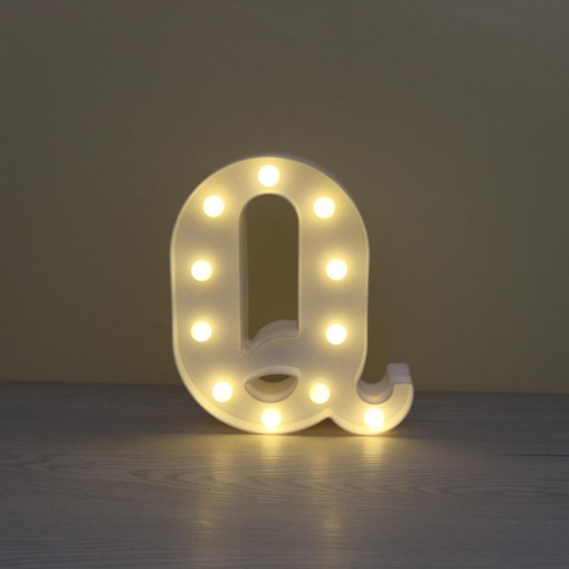 LED Marquee Letter Character Lights A - Z Alphabet Light Up Sign Decor