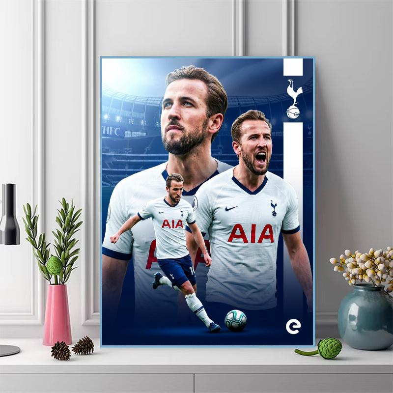 Harry Kane poster 100% Round Full Drill 5D DIY Diamond Painting Embroidery Cross Stitch Rhinestone Décor