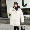 Down cotton-padded clothes for women's winter new medium and long knee-padded clothes, loose student cotton-padded jackets, and thick coats.