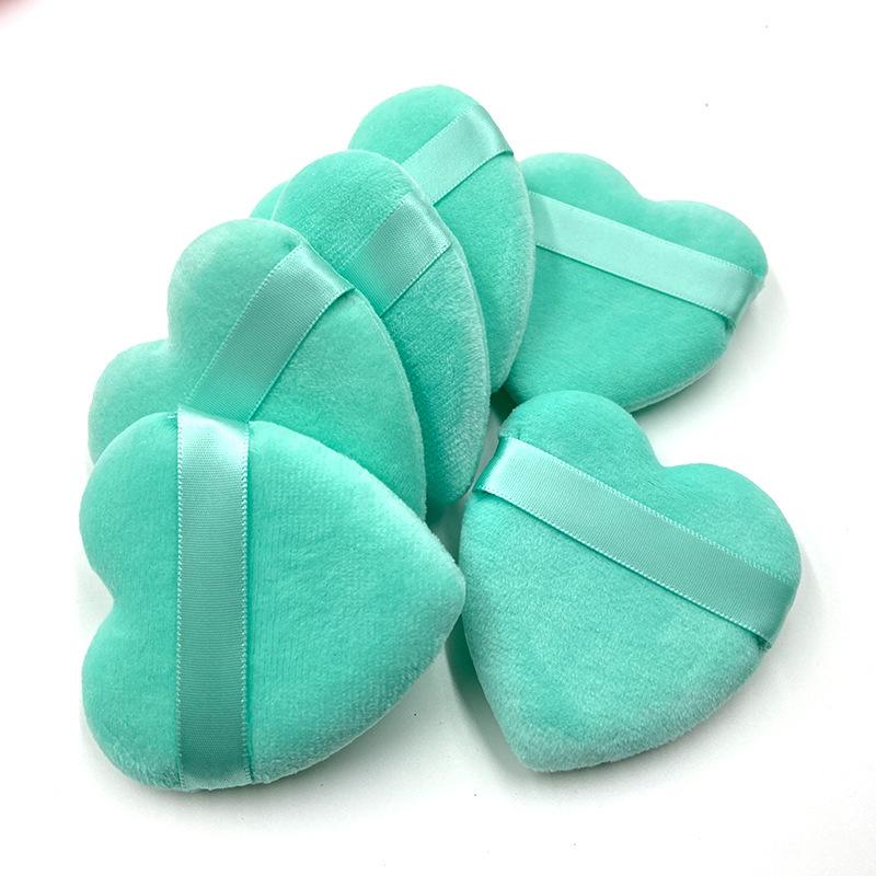 3pcs Soft Velvet Makeup Sponge Heart Shape Powder Puff Face Mini Makeup Foundation Eyesshadow Cosmetic Puffs Makeup Puff Tools