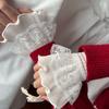 Lace Detachable Sleeved Horn Cuffs Embroidery Accessories Simple Wrist Cuffs Wristband Elegant Shirt False Cuffs for Sweater