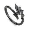 Unique Adjustable Gothic Wing Rings For Couples Angelic Devil Designs Alloy Open Jewelry Matching Accessory