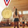 6.5cm Volleyball Medal Sports Rewards with Neck Ribbon Competition Awards Gold/Silver/Bronze Medal for Marathon Ball Games