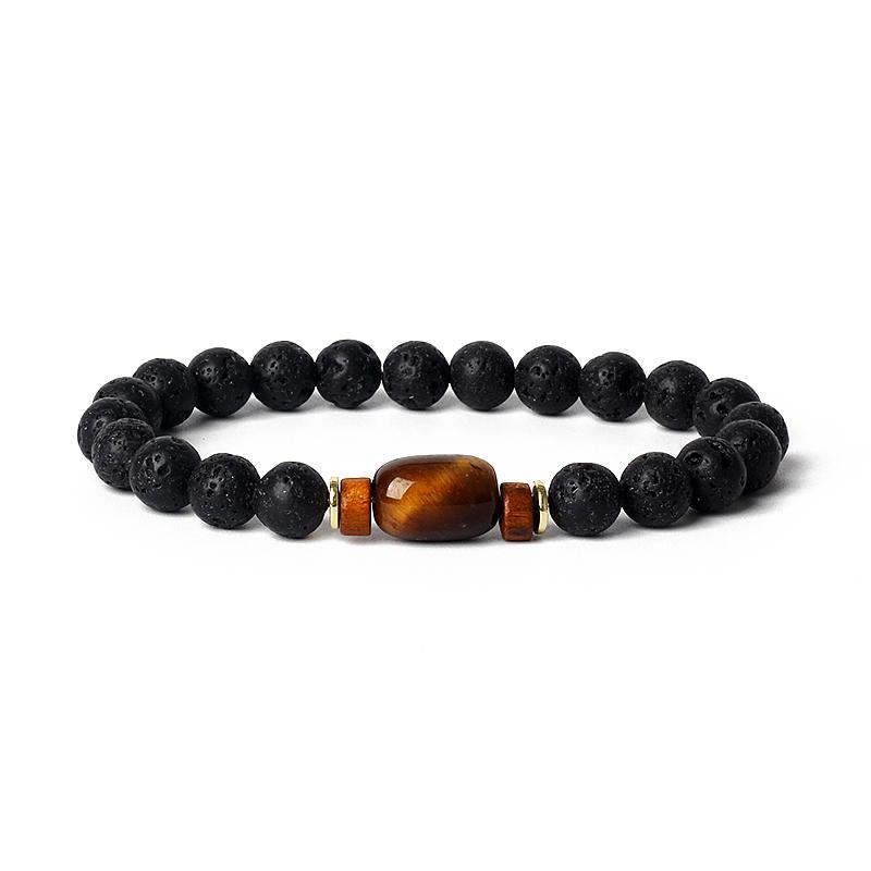 Lava Onyx Dzi Tibetan Buddha Bracelets Men Volcanic Stone Chakra Beads Diffuser Bracelet Women Vintage Meditation Amulet Jewelry