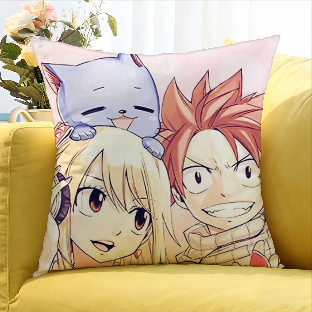 Fairy Tail Anime World Various Sizes Square Pillow Case For Car Home Bedchamber Decor