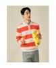 Binpolmen Rugby Stripe Collared Neck Knit Orange (Bc5251C078)