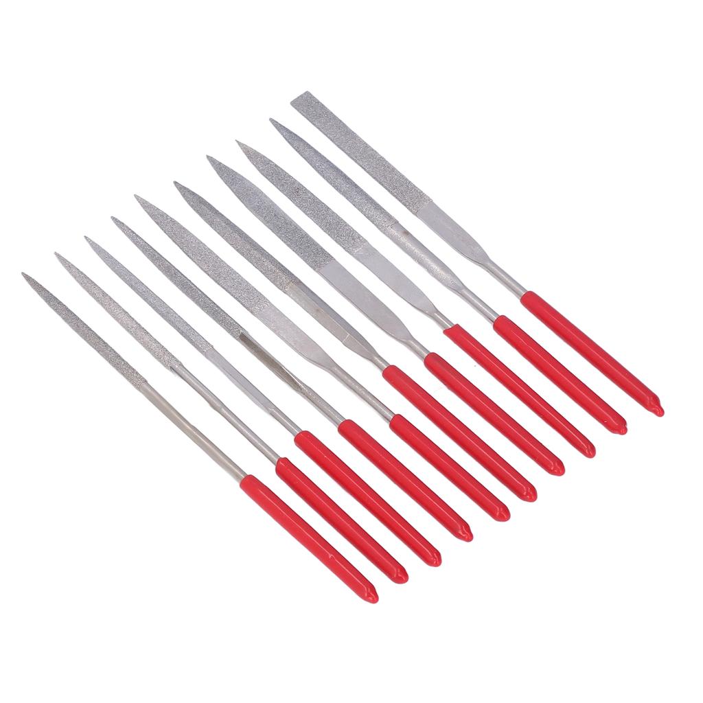 10 Pcs Needle File Set Diamond Model Grinding Trimming Needle File Kit for Material Processing