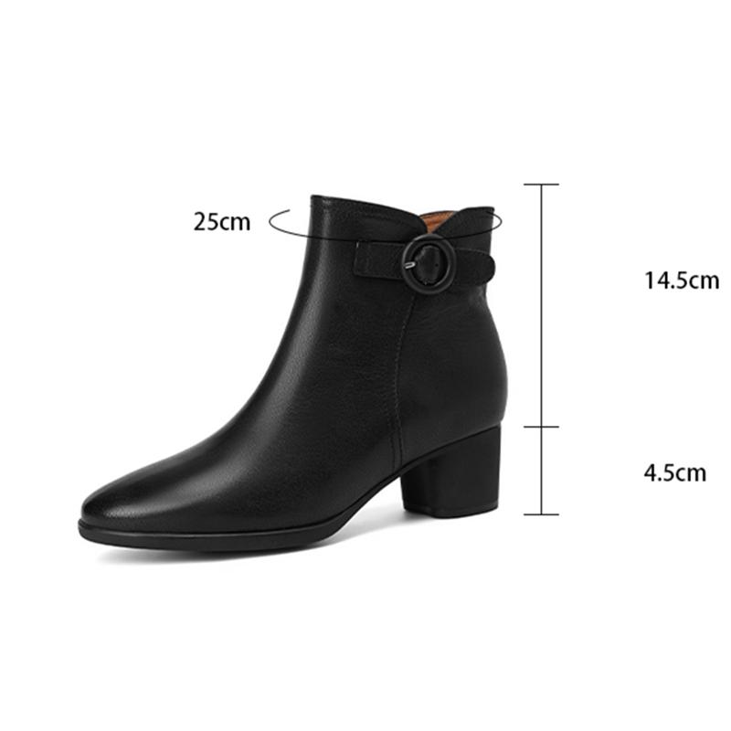 Fashion AIYUQI Women's Ankle Boots 2025 New Fashiona High-heel Women Short Boots Large Size Round-Toed Female Dress Boots