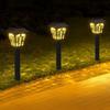 Solar Pathway Lights, 2 Pack LED Solar Lights Outdoor Waterproof, Solar Powered Stake Lights Landscape Lighting For Patio Yard Lawn Walkway Driveway