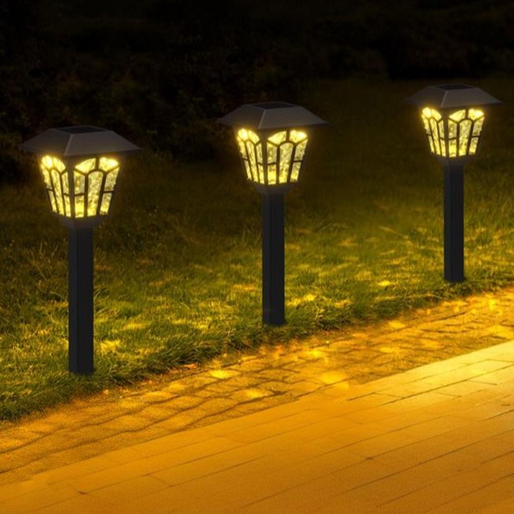 Solar Pathway Lights, 2 Pack LED Solar Lights Outdoor Waterproof, Solar Powered Stake Lights Landscape Lighting For Patio Yard Lawn Walkway Driveway