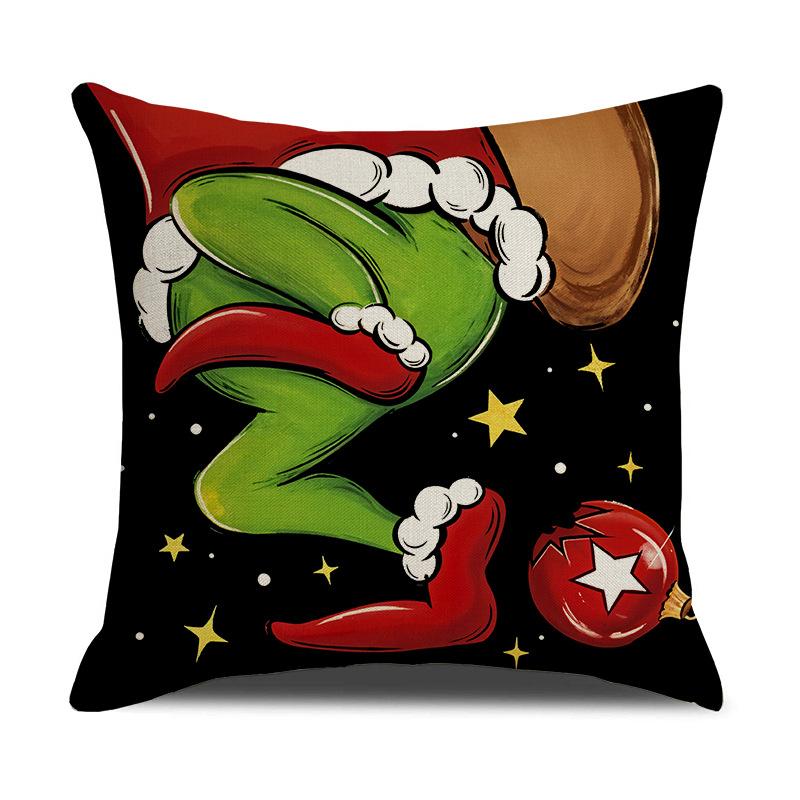 

Новая подушка-комбинация Гринча Рождественская декоративная подушка Гостиная Дом Диван Наволочка 45 * 45Cm (pillowcase only)