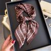 70Cm Polka Dot Floral Printed Scarf Women'S Autumn And Winter Soft Satin Scarf Fashionable Warm Shawl Neck Protection