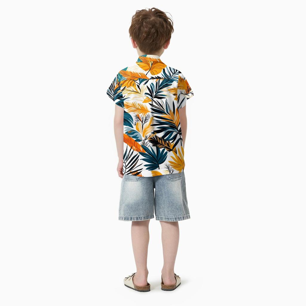 Family Matching Summer Outfits, Hawaiian Vacation Women Beach Dress, Girls Sundress, Men And Boys Button Down Shirt
