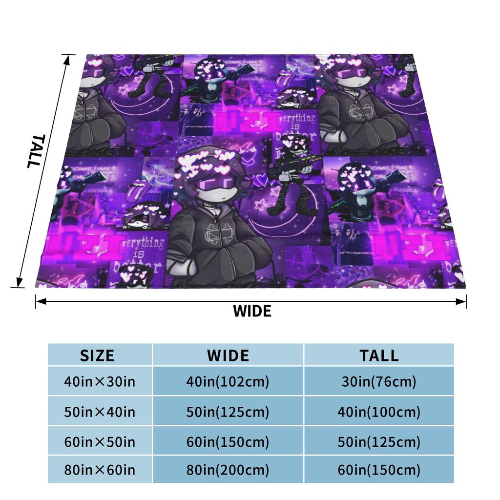 Cartoon Murder Drones Anime Blanket Flannel Summer Autumn Winter Breathable Ultra-Soft Throw Blanket for Bed Travel Rug Piece