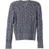 Polo Ralph Lauren Logo Single-Breasted Crew Neck Long Sleeve Knit Sweater Women Sweater Blue 211947926-002