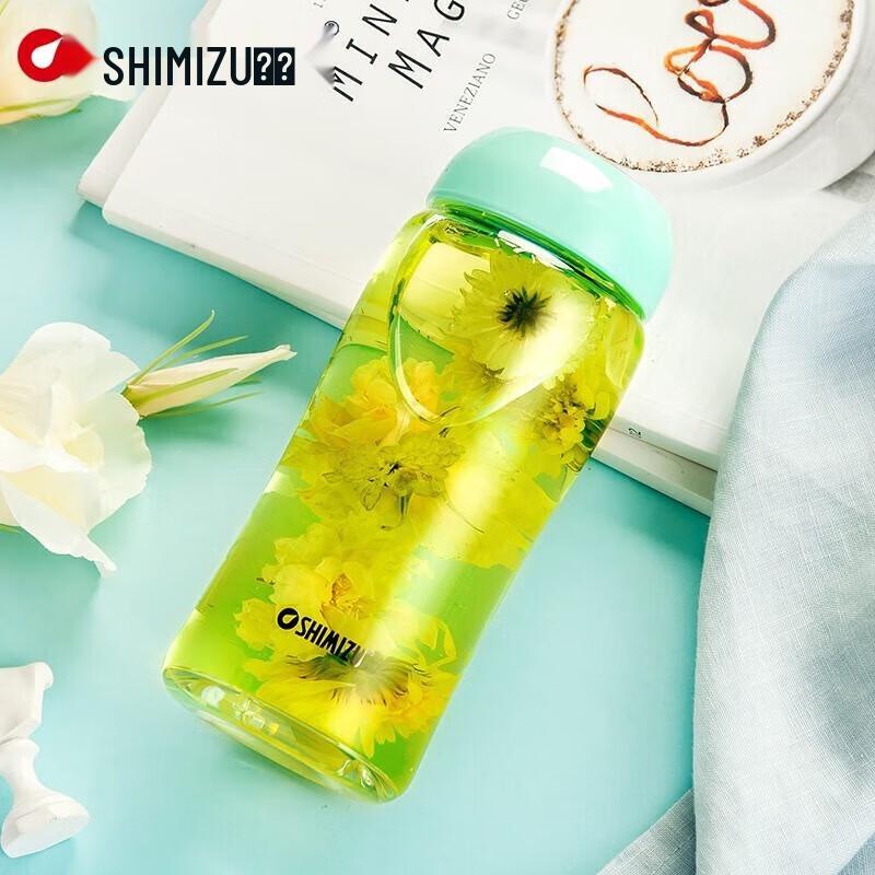 SHIMIZU Portable Curved Glass Water Bottle