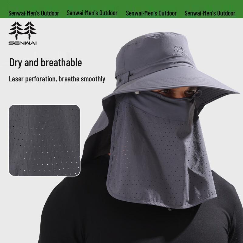 

Men s Full-Coverage Sun Protection Hat with Ice Sleeves