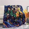 Demon Slayer Tanjiro Print Flannel Blanket, Ultra Soft High Quality All Seasons Warm Throw, Home Decor Cozy Blanket, Perfect Christmas Gift
